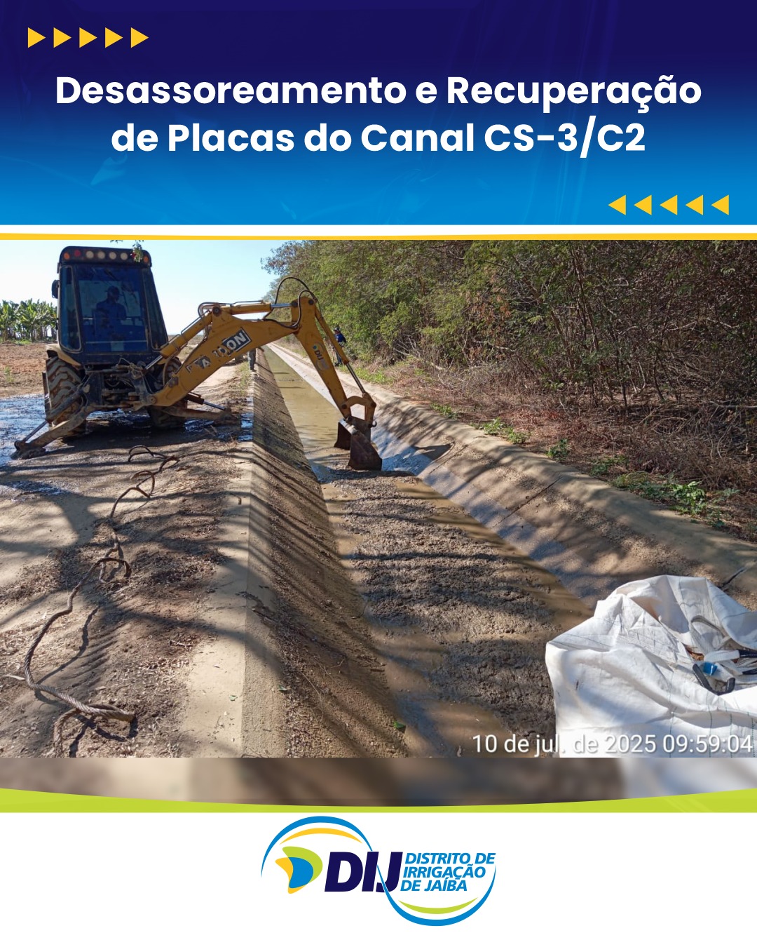 Desassoreamento e recuperação de Placas Canal CS-3/C2