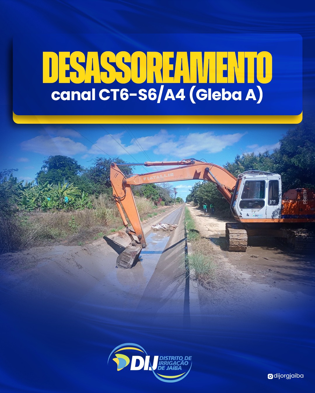 DIJ finaliza serviço no canal CT6-S6/A4 e reforça a agricultura irrigada no projeto Jaíba